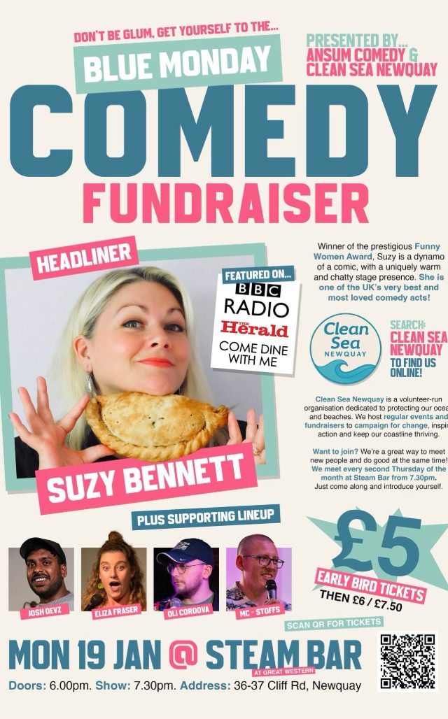 Blue Monday Comedy Night for Clean Sea Newquay